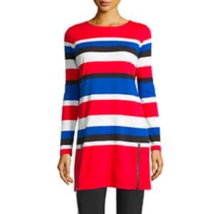 🌟 Michael Kors women’s striped long sleeves dress
